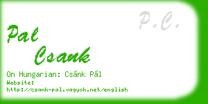 pal csank business card